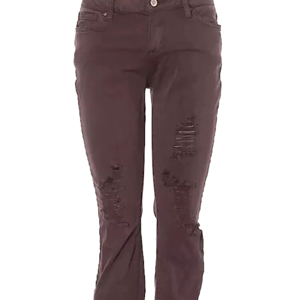 Angel Kiss jeans destructed burgundy 7